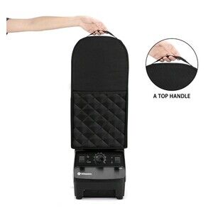 Luxja Blender Cover Compatible w/ Vitamix 64 Oz Low-Profile Blender Black Quilte